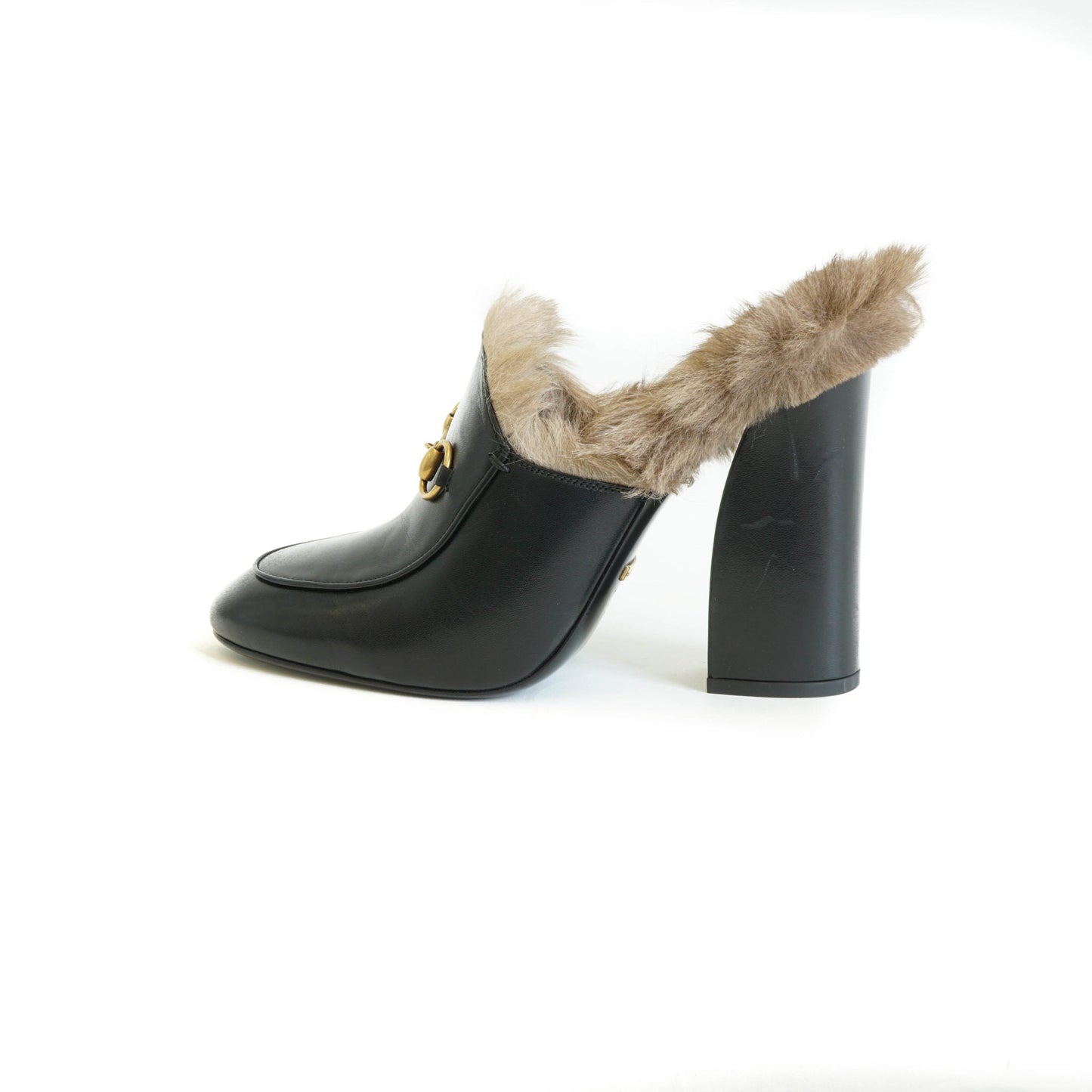 Gucci Princetown Mule Pump with Kangaroo Fur