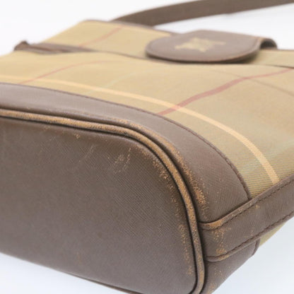BurberrySS Nova Check Shoulder Bag Khaki Brown Canvas Auth q018