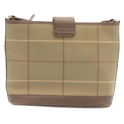 BurberrySS Nova Check Shoulder Bag Khaki Brown Canvas Auth q018