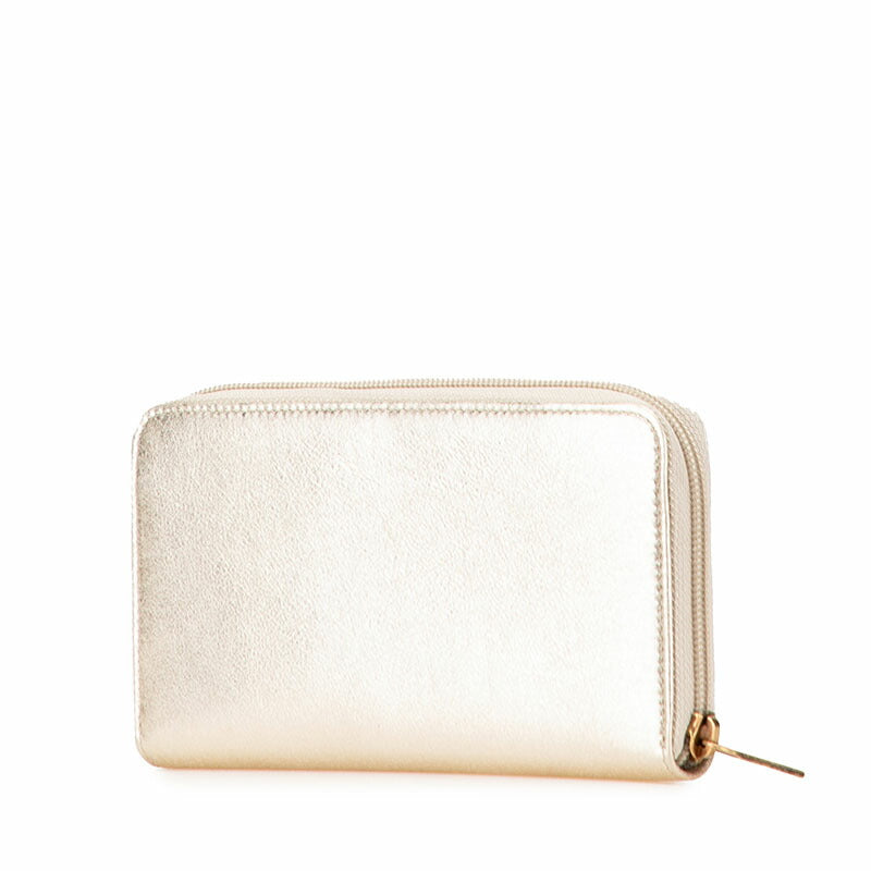 Chanel Coco Mark Leather Long Wallet
