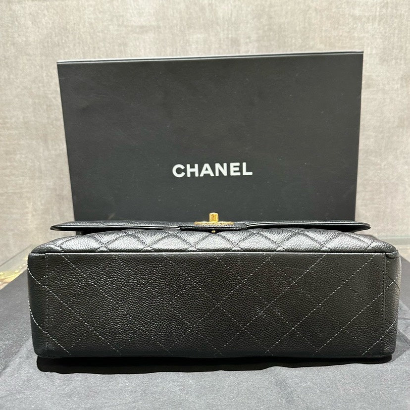 Chanel Classic Double Flap Max Black Caviar Bag