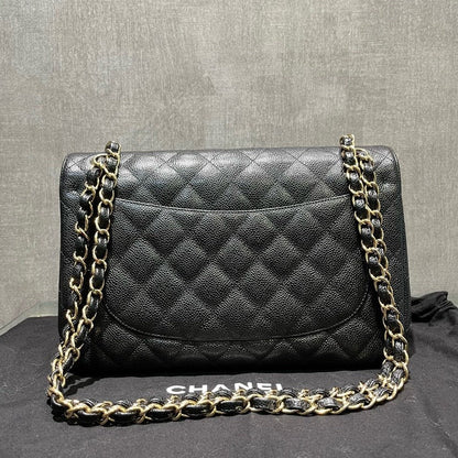 Chanel Classic Flap Jumbo Caviar Black Bag