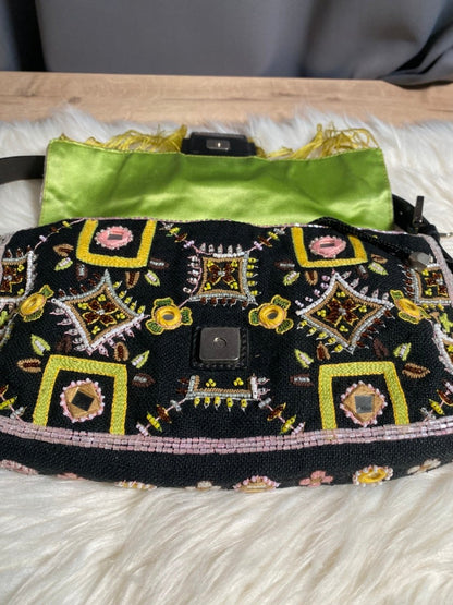 Fendi Baguette Fringe Bag, Multicolor, Shoulder Bag