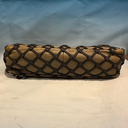 Chanel Vintage Quilted Gold Leather Shoulder Bag