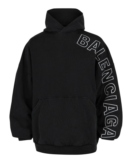 Balenciaga Logo Embroidered Oversized Hoodie Unisex-Adult 739024-TOVV2-9034