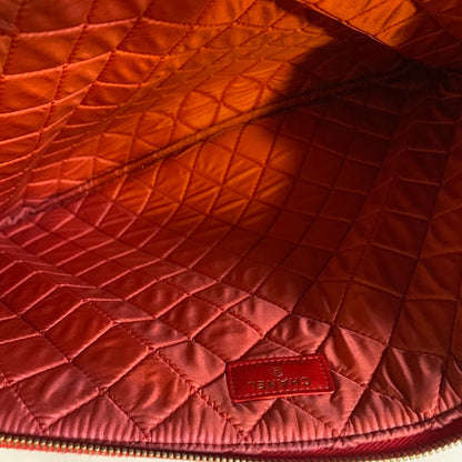 Chanel Quilted Burgundy Leather Clutch Bag