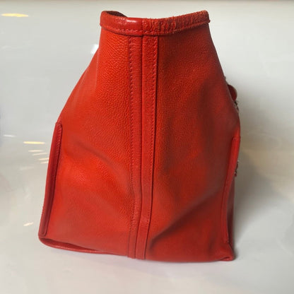 Chanel GST Red Caviar Leather Tote Bag with Pouch