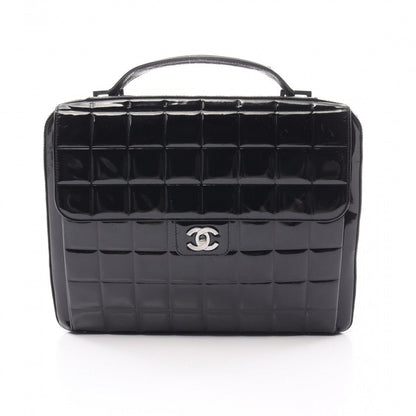 Chanel Patent Leather Chocolate Bar Briefcase Black