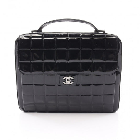 Chanel Patent Leather Chocolate Bar Briefcase Black