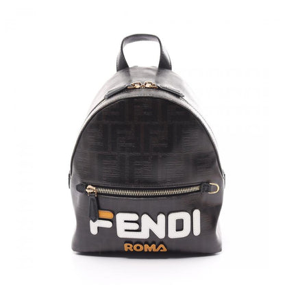 Fendi Fendi Fila Fendi Mania Zucca Backpack Rucksack Coated Canvas Leather Black Multicolor 879927