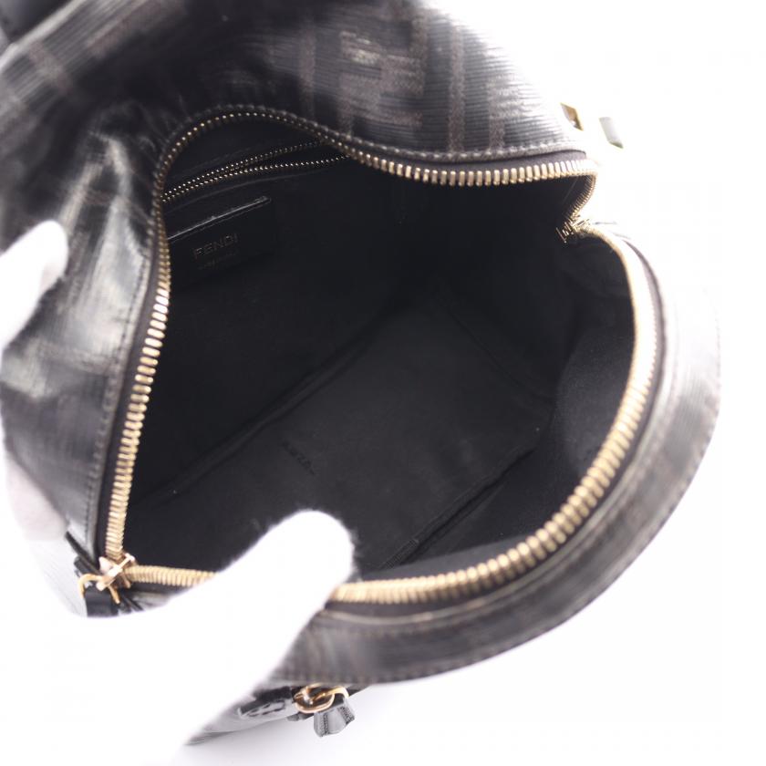 Fendi Fendi Fila Fendi Mania Zucca Backpack Rucksack Coated Canvas Leather Black Multicolor 879927