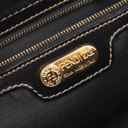 Fendi Pecan Handbag PVC Leather Brown Black
