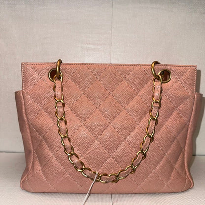 Chanel Caviar Leather Chain Tote Bag 2407n177