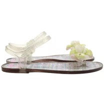 Chanel Camellia Strap Tong Sandals 37