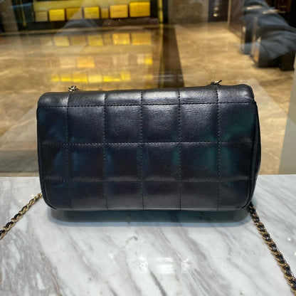 Chanel Mini Chocolate Bar CF Black Leather Crossbody Bag
