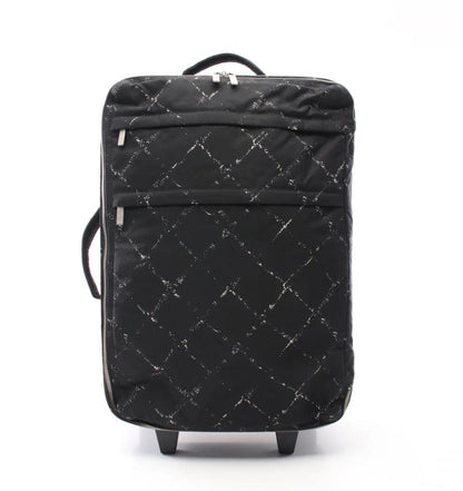 Chanel Black Canvas Luggage with Lock & Key Size 54.