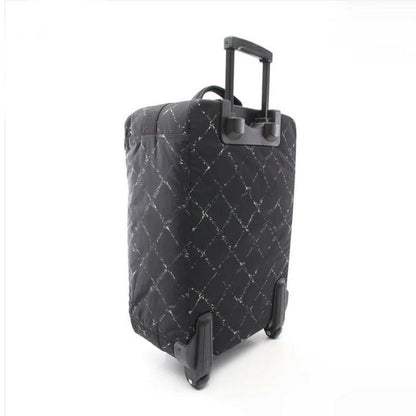 Chanel Black Canvas Luggage with Lock & Key Size