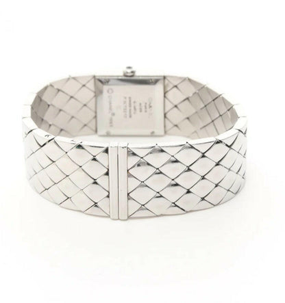 Chanel Matelassé Quartz Silver Watch cm Strap
