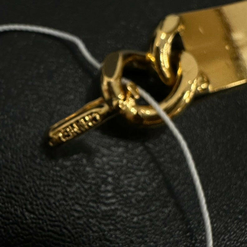 Chanel Vintage Gold and Black Leather Chain Belt cm/”