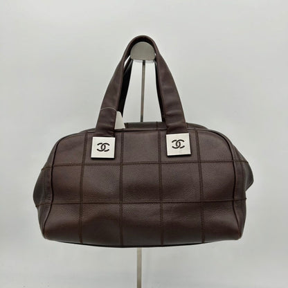 Chanel Brown Leather Shoulder Bag - Medium Size