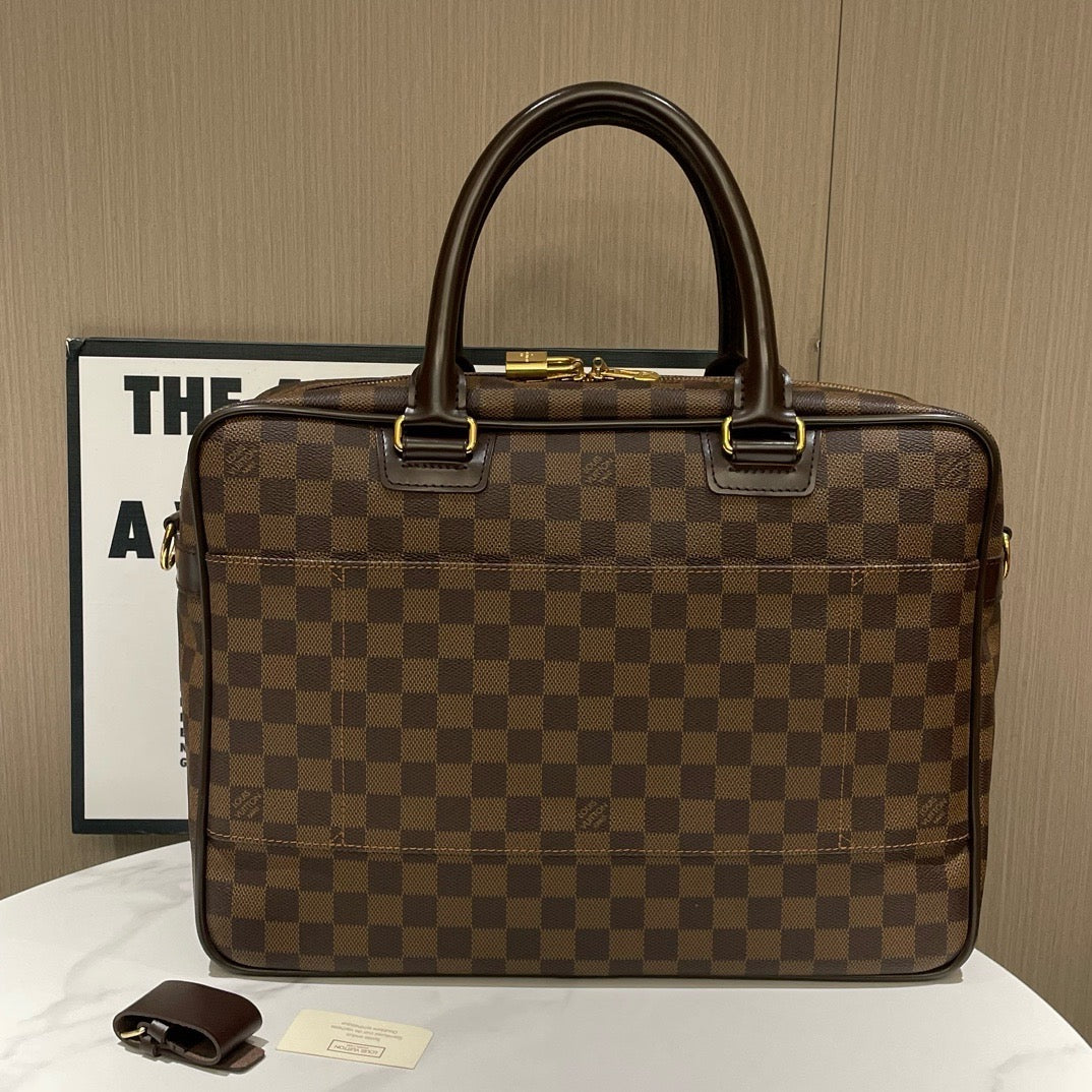 Louis Vuitton Damier Ebene Icare Briefcase in Brown