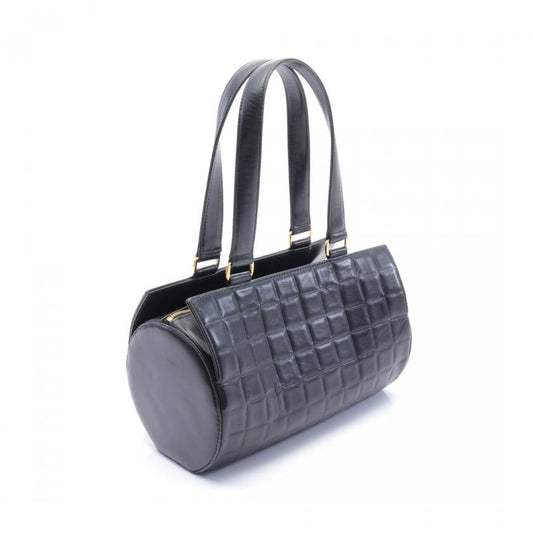 Chanel Chocolate Bar Black Lambskin Handbag Gold Hardware