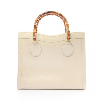 Gucci Bamboo Leather HandBag Ivory