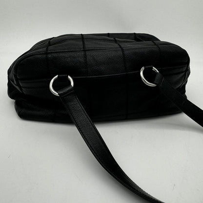 Chanel Black Leather Shoulder Bag Medium Size