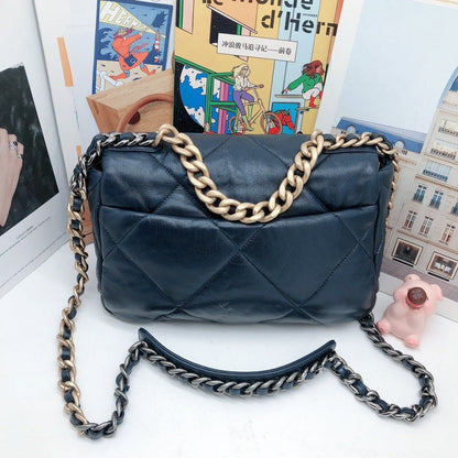 Chanel Black Quilted Leather Flap Bag Medium with Chain Strap