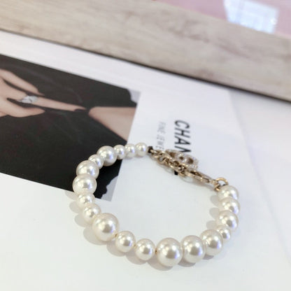 Chanel White Pearl Charm Bracelet Fine Jewelry