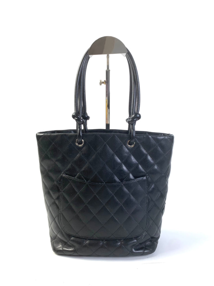 Chanel Black Quilted Leather Tote Bag Large