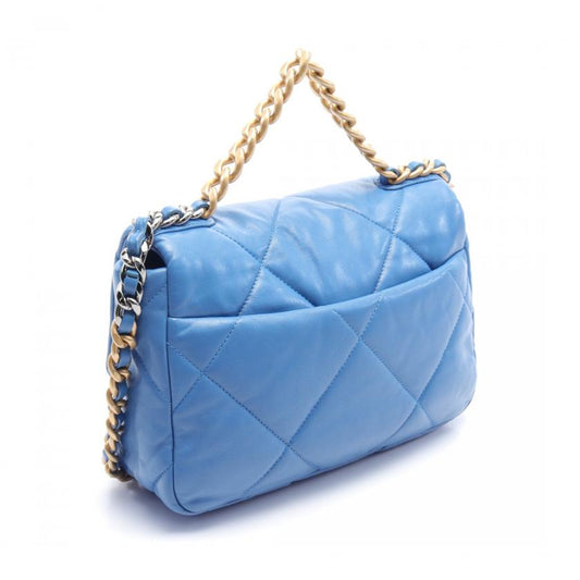 Chanel  Matelasse Lambskin Light Blue Chain Shoulder Bag WAY