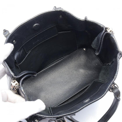Balenciaga The Paper Mini 2Way Handbag Black Leather