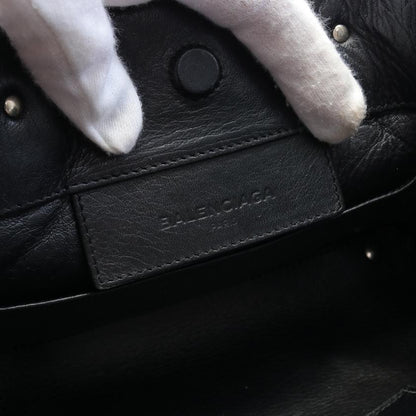 Balenciaga The Paper Mini 2Way Handbag Black Leather