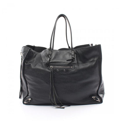 Balenciaga The Paper Tote Bag Black Leather Handbag Large