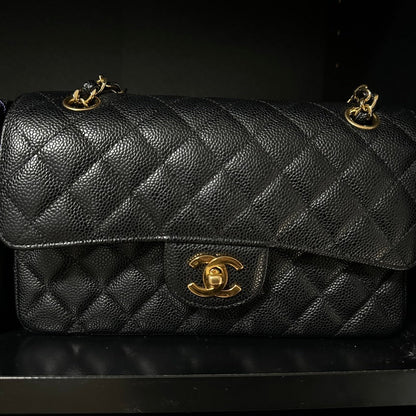 Chanel Classic Flap Bag Vintage Small Black Leather