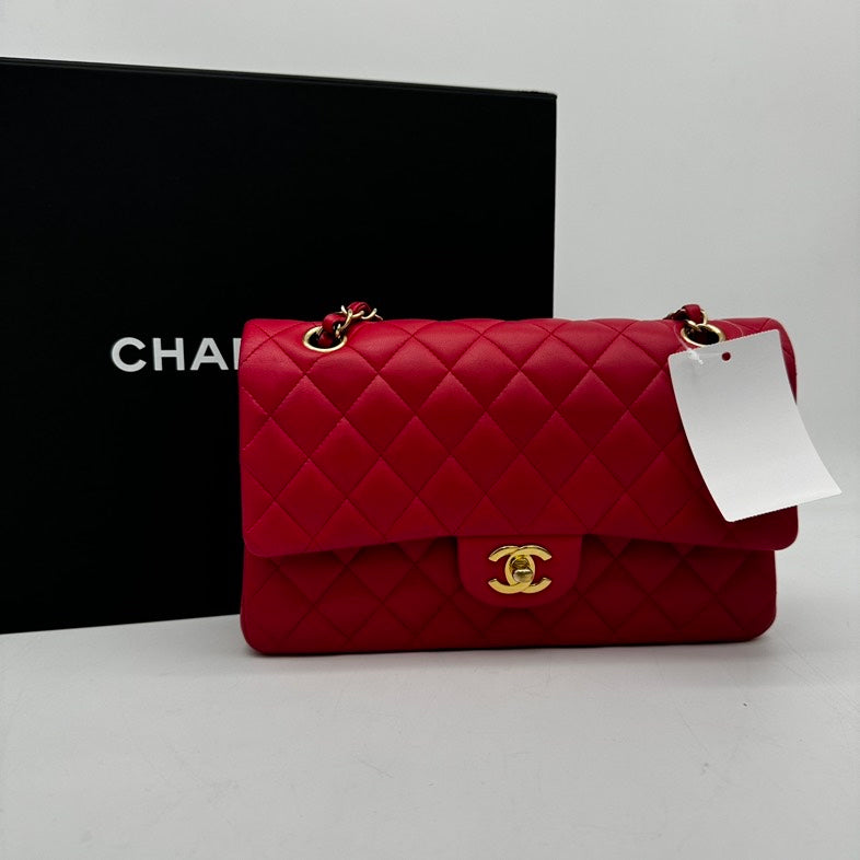 Chanel Lambskin Classic Double Flap Bag Pink Series