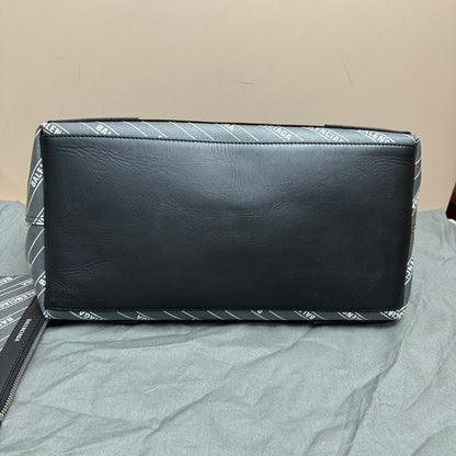 Balenciaga Canvas Leather Tote Bag Black Large