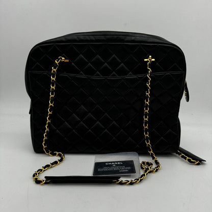 Chanel Black Quilted Leather Shoulder Bag Medium