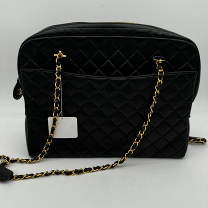 Chanel Black Quilted Leather Shoulder Bag Medium