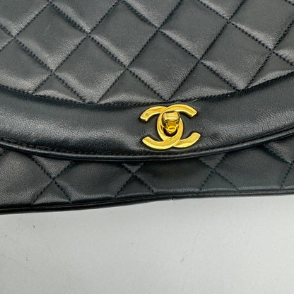 Chanel Black Quilted Leather Shoulder Bag Medium Size