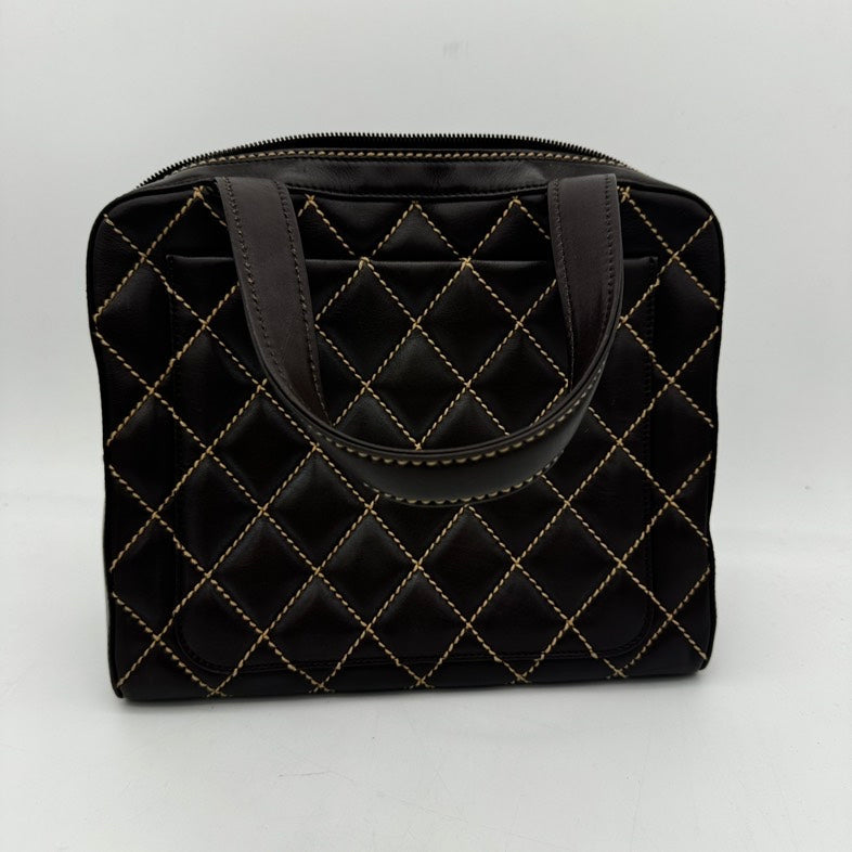 Chanel Black Quilted Leather Handbag Medium