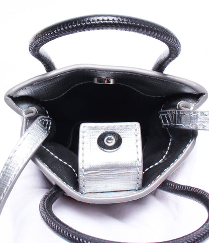 Balenciaga Silver Leather 2ways Bag Medium Size