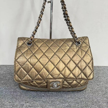 Chanel Gold Quilted PNY Expandable Bag