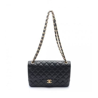 Chanel Decamatalassé  Black Caviar Leather Flap Chain Bag