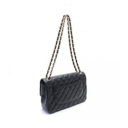 Chanel Decamatalassé  Black Caviar Leather Flap Chain Bag