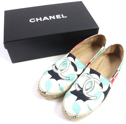 Chanel Flat Shoes Multicolor Canvas Size