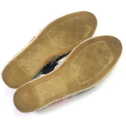 Chanel Flat Shoes Multicolor Canvas Size