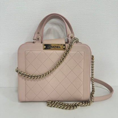 Chanel Calfskin way Chain Bag Pink Medium