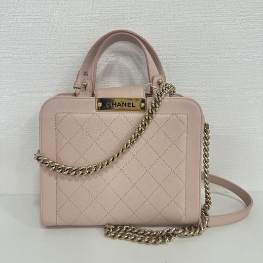 Chanel Calfskin way Chain Bag Pink Medium